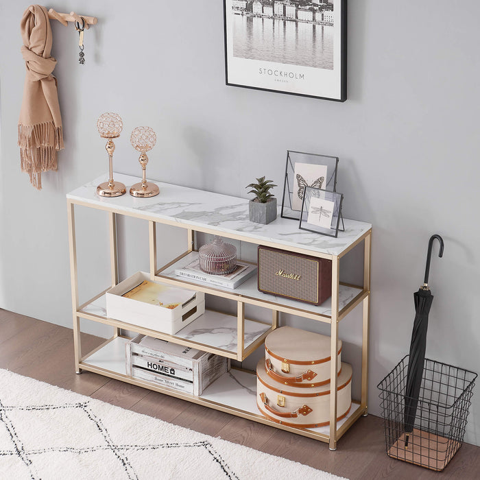 Console Table With Storage White
