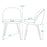 Mcombo Velvet Dining Chairs Set of 2, Soft Tufted Modern Living Room Chairs Upholstered Accent Chairs Baby Blue Armless Chairs with Gold-Finished Metal Legs 6090-GD923