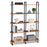 Mcombo Industrial Bookshelf Metal Bookcase, Cube Storage Shelf Plant Shelf Vintage Wooden Shelves, Farmhouse Etagere Heavy Duty Display Oak Shelf 6090-PIPE-WT