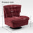 Mcombo Modern Swivel Accent Chairs, Button-Tufted Slipper Chair, Chenille Upholstered Wingback Leisure Sofa Chair for Living Room Bedroom LW753