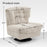 Mcombo Modern Swivel Accent Chairs, Button-Tufted Slipper Chair, Chenille Upholstered Wingback Leisure Sofa Chair for Living Room Bedroom LW753