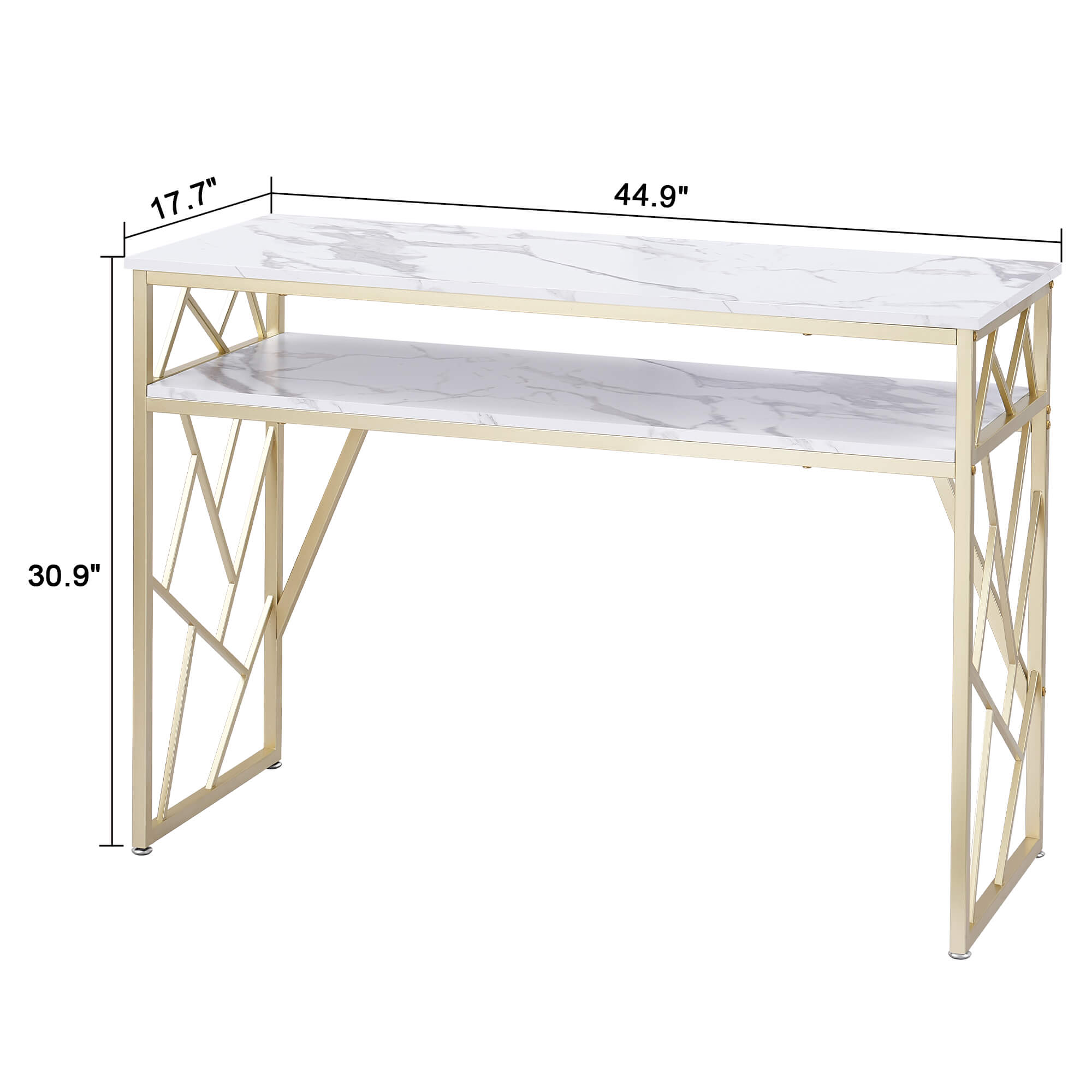 White Console Table with Storage, MAKEUP-1145