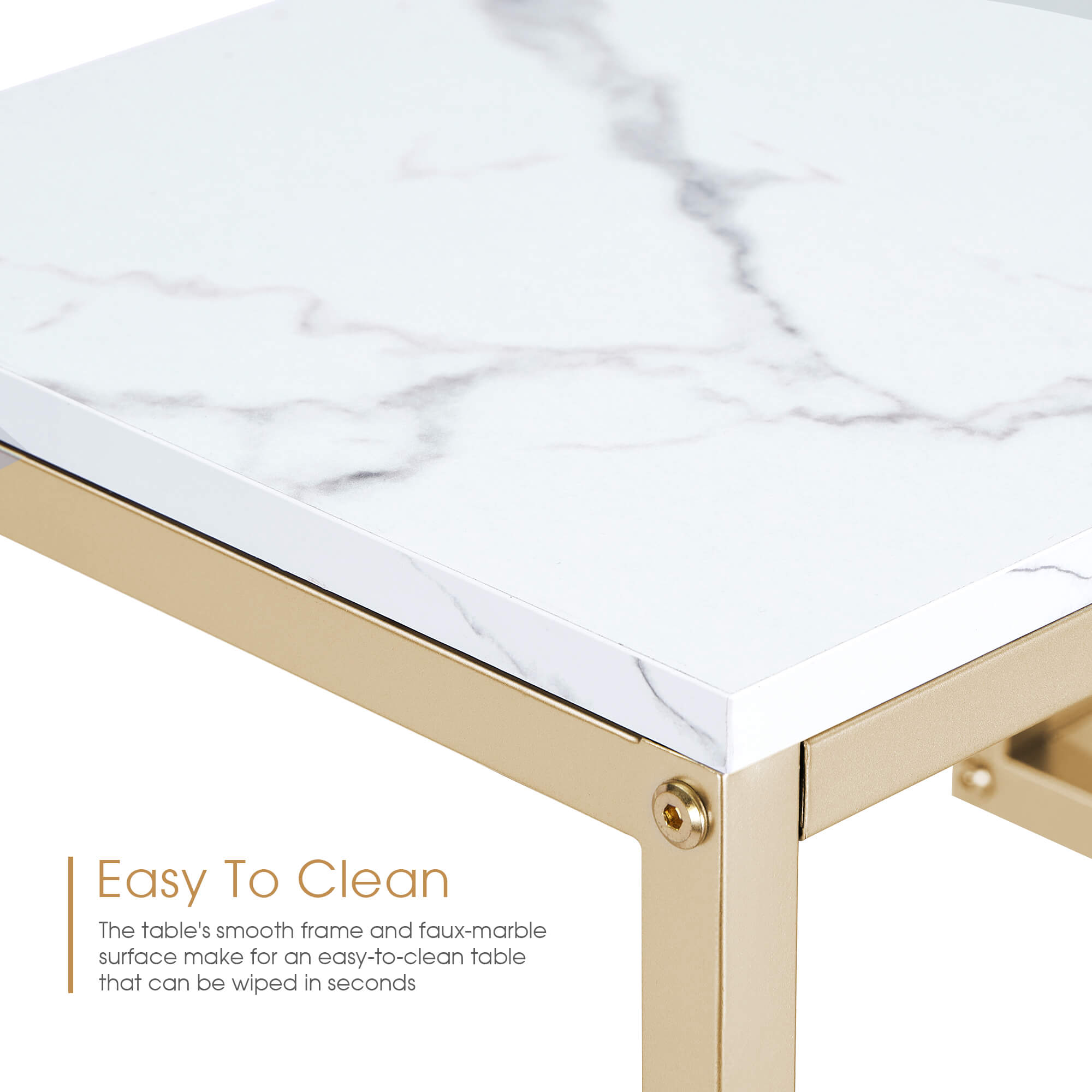 Console Table with Storage, 90Gold