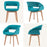 Mcombo Modern Living Dining Room Accent Arm Chairs Set of 2 Linen Fabric  6090-9133