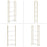 Mcombo 5 Tier Bookshelf Tall, Open Etagere Bookcase with Metal Frame, Office Shelf Storage Organizer, Modern Book Shelf for Living Room, Bedroom, Home Décor Display Rack, White Marble Gold 6090-BS303WGD/6090-BS404WGD/6090-BS505WGD