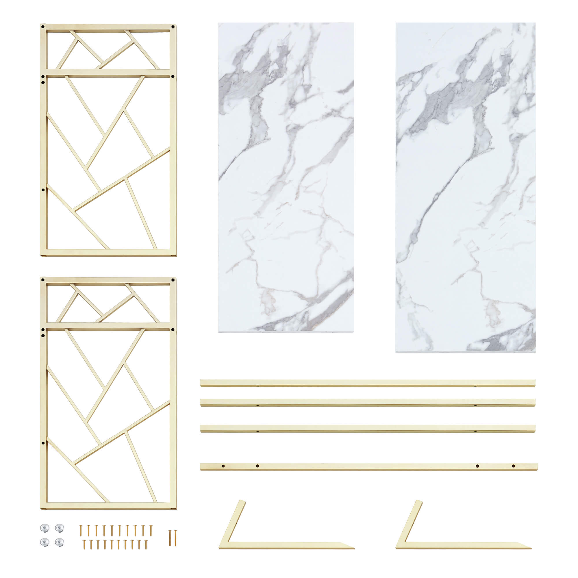 White Console Table with Storage, MAKEUP-1145