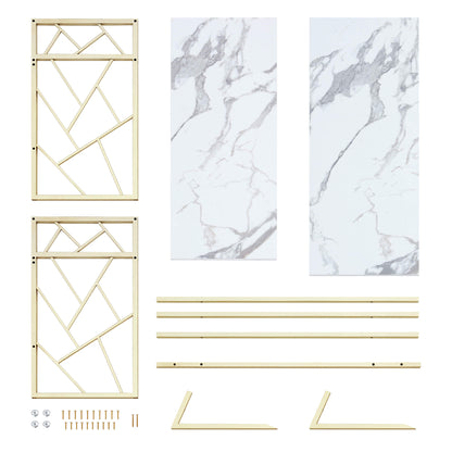 White Console Table with Storage, MAKEUP-1145