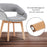 Mcombo Modern Living Dining Room Accent Arm Chairs Set of 2 Linen Fabric  6090-9133