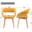 Mcombo Modern Living Dining Room Accent Arm Chairs Set of 2 Linen Fabric  6090-9133