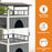 Lovupet Large Cat House for Outdoor/Indoor, 2 Story Cat Shelter Kitten Playhouse Condo with Enclosure  for Small Dogs, Pet Feral Cat Gray 6012-CT01-EY