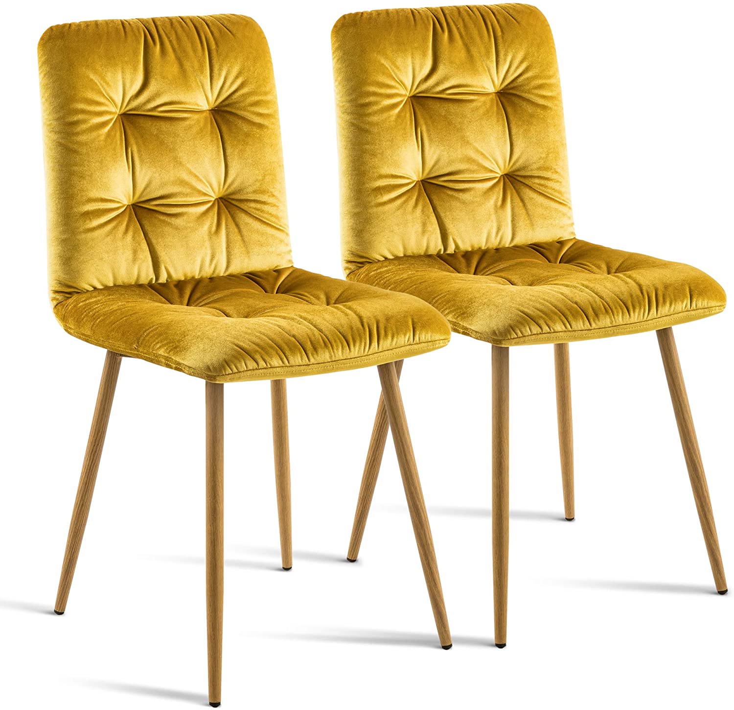 Modern Dining Chairs Kitchen & Dining Room Chairs Mid Century Velvet Accent Chair Living Room Chairs Armless Chairs Set of 2 6090-5981