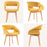 Mcombo Modern Living Dining Room Accent Arm Chairs Set of 2 Linen Fabric  6090-9133